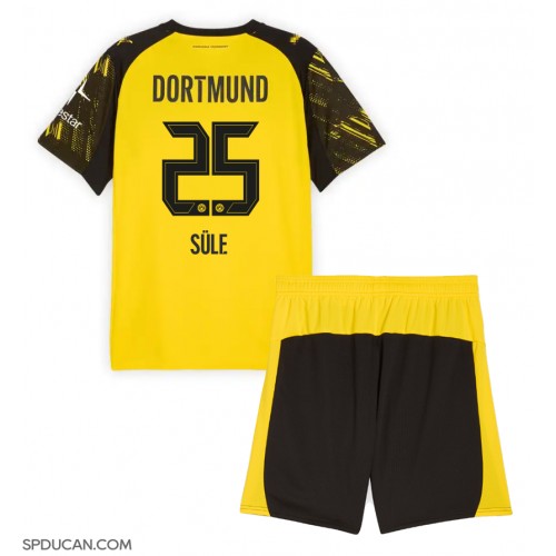 Dječji Nogometni Dres Borussia Dortmund Niklas Sule #25 Domaci 2025-26 Kratak Rukav (+ Kratke hlače)